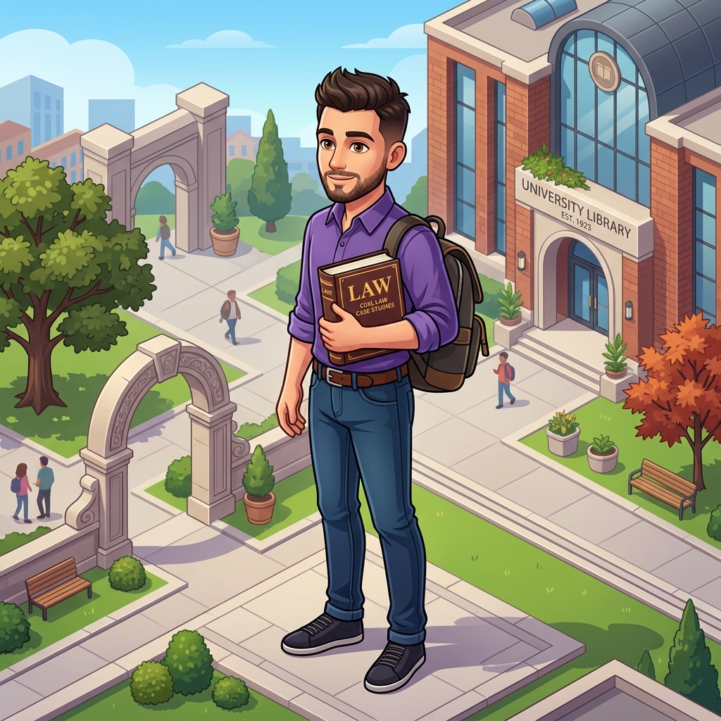 David as a student